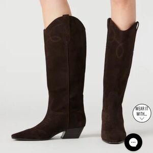 Steve Madden Dollie Brown Suede Boot size 9.5